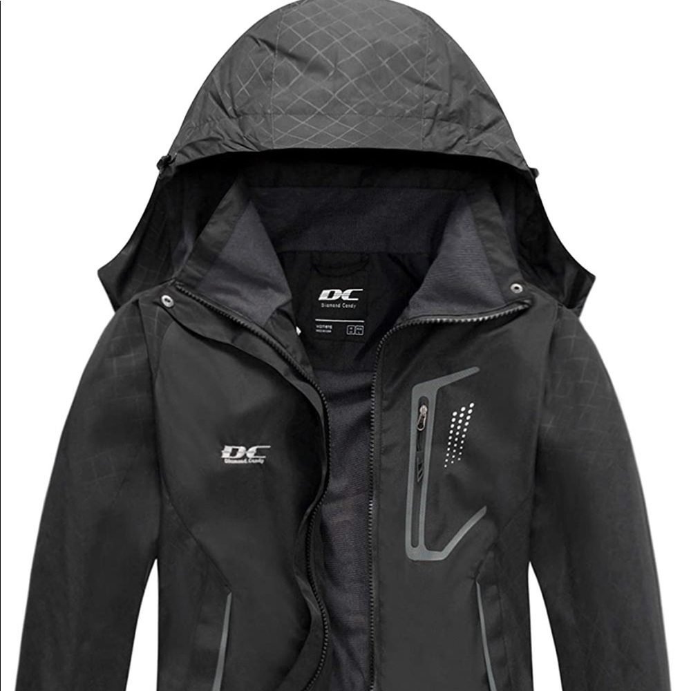 Diamond Candy Womens Jacket Waterproof Winter Coat with Hood Ski Jacket XL
